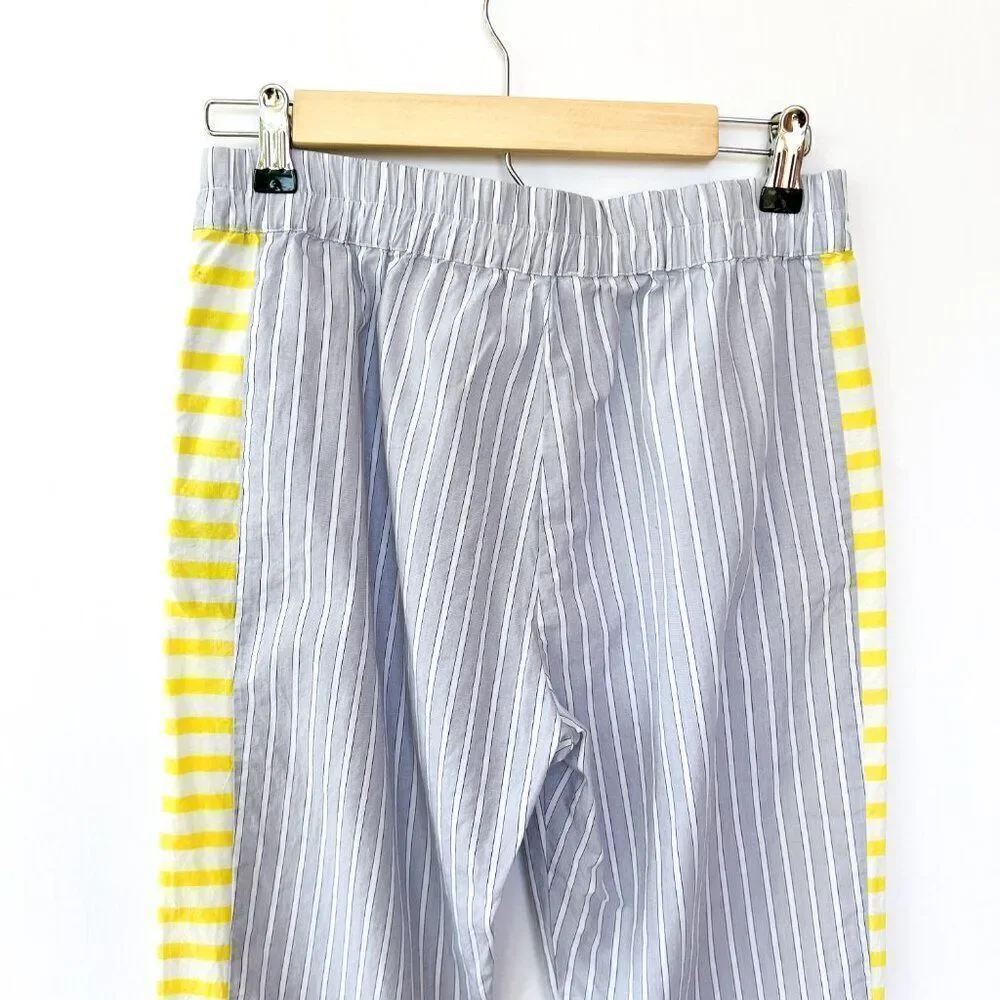 Sita Murt Yellow Gray White Striped 100% Cotton Striped PJ Pajama Pants